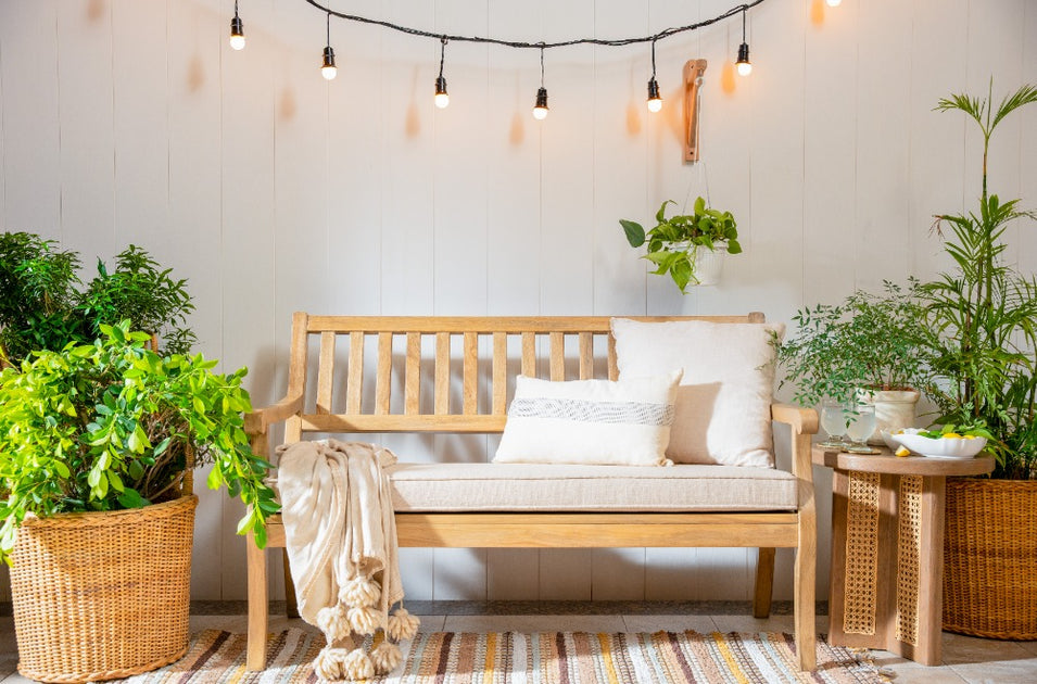 Veranda Benches in Pakistan | Wooden Outdoor Bench Designs – Oak and Teak