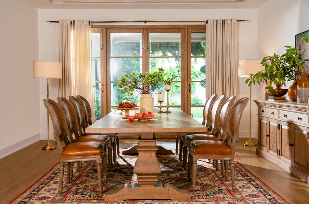 Sultan Rectangle Dining Table – Oak and Teak