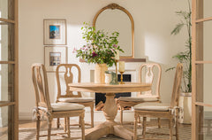 Saray Round Dining Table (Wooden Top)