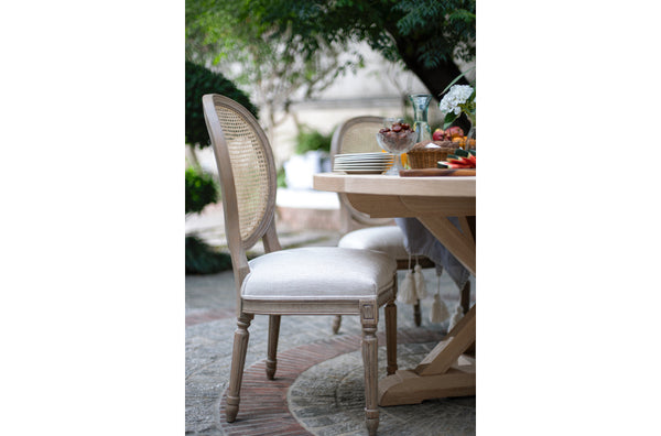 LOUI SIDE DINING Chair (Rattan Back)