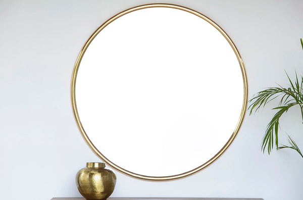 DAISY ROUND MIRROR (MATTE GOLD)